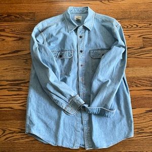 LL Bean Vintage Denim Shirt M Jean
